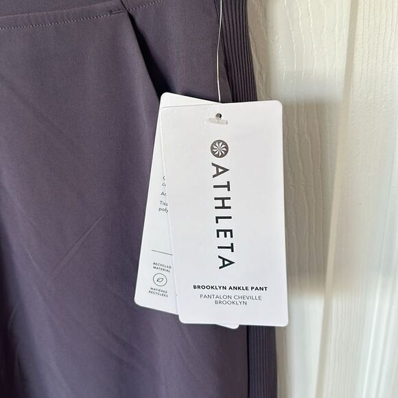 Athleta Brooklyn Mid Rise Ankle Pants High Waist Tapered Leg Women Purple Size 6 - Picture 5 of 5